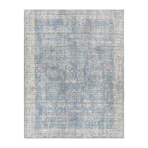 Decor 140 Ares Traditional Washable Area Rug, Blue, 7X9 Ft