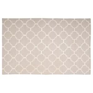 Safavieh Dhurries Diamond Quatrefoil Handwoven Flatweave Wool Rug, Grey, 6FT Sq