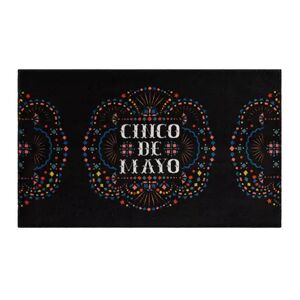 Mohawk Home Prismatic Cinco de Mayo Kaleidoscope Rug, Black, 2.5X4 Ft