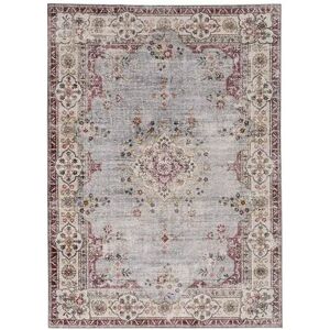 Linon Lennox Washable Rug, Blue, 2X3 Ft