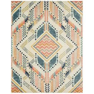 Mohawk Home Diamond Echo Natural Area Rug, Beig/Green, 5X8 Ft