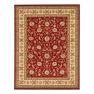 Unique Loom St. Louis Voyage Rug, Red, 4X6FT OVAL
