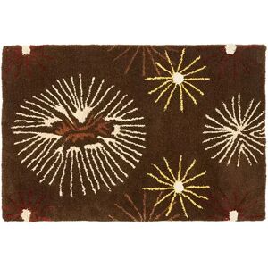 Safavieh Soho Abstract Burst Wool Rug, Brown, 5X8 Ft