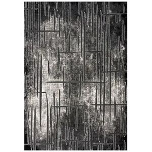 Art Carpet Twister Abstract Rug, Black, 5X8 Ft