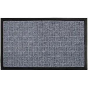 RugSmith Moulded Patterned Doormat, Grey, 18X30