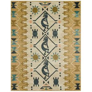 Mohawk Home Incca Stripe Natural Area Rug, Beig/Green, 3X5 Ft