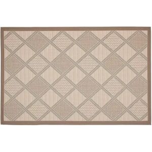 Safavieh Courtyard Geometric Diamond Indoor Outdoor Rug, Beig/Green, 5X7.5 Ft