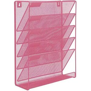 Mind Reader Hanging Wall File Organizer, Pink