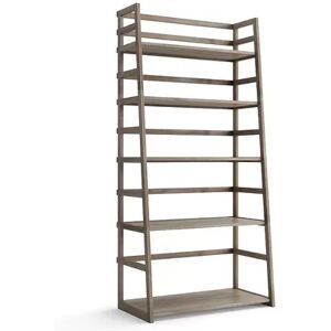 Simpli Home Acadian Ladder 5-Shelf Bookcase, Grey