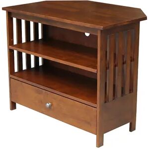 International Concepts Mission Corner TV Stand, Brown