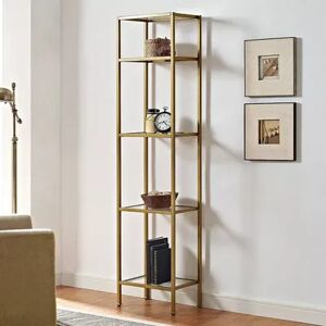 Crosley Furniture Aimee Gold Finish Bookshelf