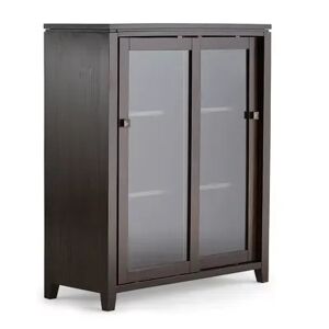Simpli Home Cosmopolitan Contemporary Medium Storage Cabinet, Brown