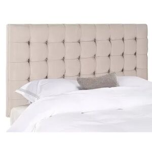 Safavieh Lamar Taupe Tufted Headboard, Lt Brown, Full