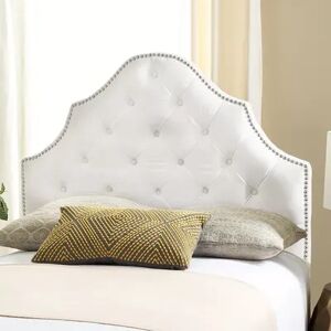 Safavieh Arebelle Tufted Velvet Headboard, White, King