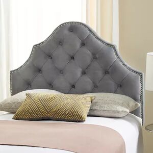 Safavieh Arebelle Tufted Velvet Headboard, Grey, Queen