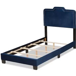 Baxton Studio Benjen Twin Bed, Blue