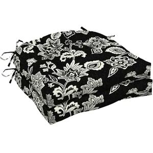 Arden Selections 2-pack Outdoor Wicker Seat Cushion Set, Black, 18X20