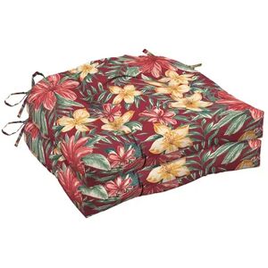 Arden Selections 2-pack Outdoor Wicker Seat Cushion Set, Red, 18X20