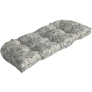 Arden Selections Outdoor Wicker Settee Cushion, Grey, 18X41.5