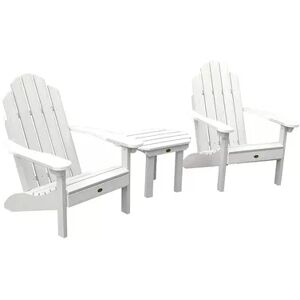 Highwood Westport Adirondack Chairs with Side Table, White