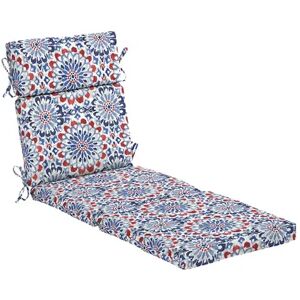 Arden Selections Clark Outdoor Chaise Lounge Cushion, Blue, 77X22