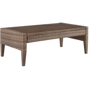 Crosley Capella Outdoor Wicker Coffee Table, Brown