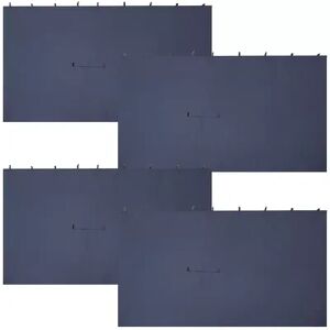SUNNYDAZE DECOR Sunnydaze 4-Piece 10 x 13 ft Polyester Gazebo Sidewall Curtain Set - Navy, Brt Blue