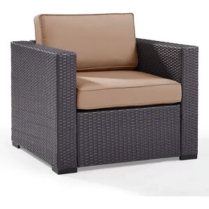 Crosley Furniture Biscayne Patio Wicker Arm Chair, Brown