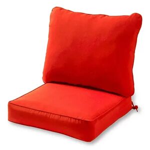 Greendale Home Fashions Deep Seat Patio Chair Cushion 2-piece Set, Red