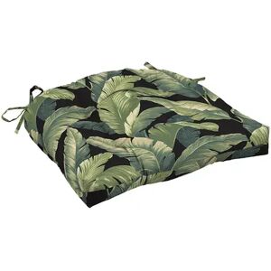 Arden Selections 2-pack Outdoor Wicker Seat Cushion Set, Black, 18X20