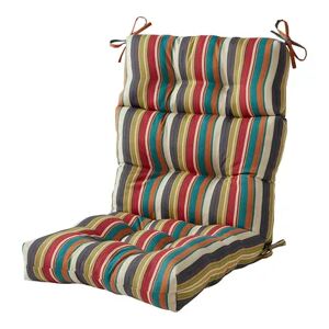 Greendale Home Fashions Outdoor High Back Chair Cushion, Multicolor, 44X21
