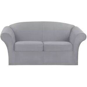 Sure Fit Ultimate Heavy Weight Stretch Box Seat Love Seat Slipcover, Light Grey, Loveseat