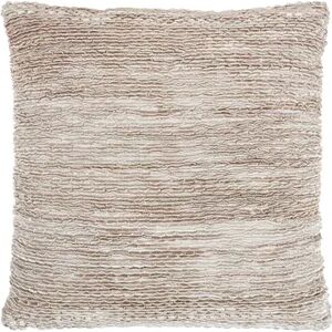 Mina Victory Life Styles Woven Ribbon Loops Throw Pillow, Beig/Green, 26X26