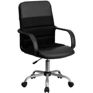 Flash Furniture Manor Faux Leather Office Chair, Black