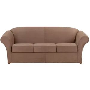 Sure Fit Ultimate Heavy Weight Stretch Box Seat Sofa Slipcover, Brown