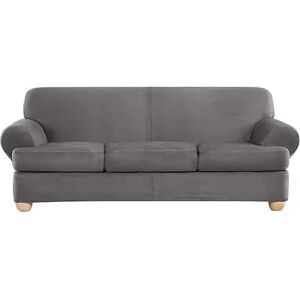 Sure Fit Ultimate Heavy Weight Stretch T Seat Sofa Slipcover, Grey