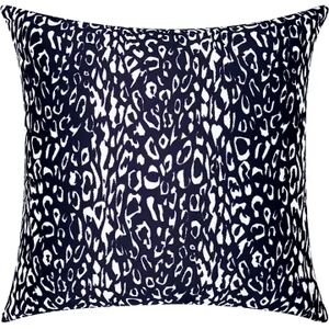 Mina Victory Leopard Outdoor Throw Pillow, Black, 20X20