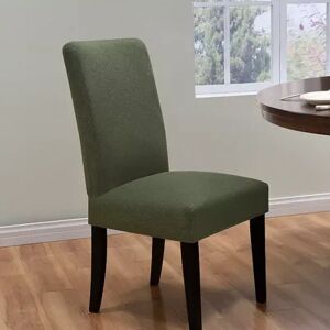 Kathy Ireland Ingenue Dining Room Chair Slipcover, Dark Green