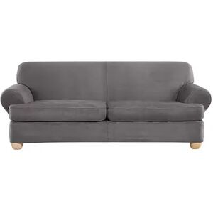Sure Fit Ultimate Heavy Weight Stretch T Seat Sofa Slipcover, Grey
