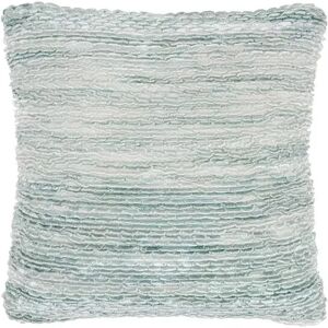 Mina Victory Life Styles Woven Ribbon Loops Throw Pillow, Lt Green, 20X20