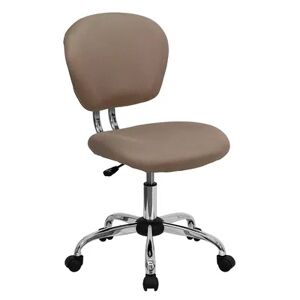 Emma+Oliver Emma and Oliver Mid-Back Orange Mesh Swivel Task Office Chair with Chrome Base, Red/Coppr