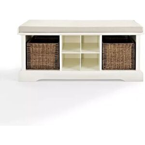 Crosley Furniture Brennan Entryway Storage Bench, White