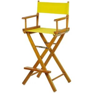 Casual Home 30'' Honey Finish Director's Chair Bar Stool, Yellow