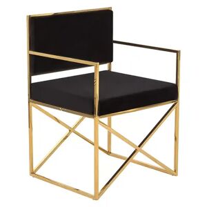 Safavieh Couture Velvet Arm Accent Chair, Black