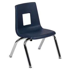 Emma+Oliver Emma and Oliver Black Student Stack School Chair - 12-inch, Brt Blue