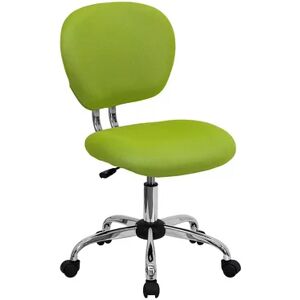 Emma+Oliver Emma and Oliver Mid-Back Orange Mesh Swivel Task Office Chair with Chrome Base, Med Green