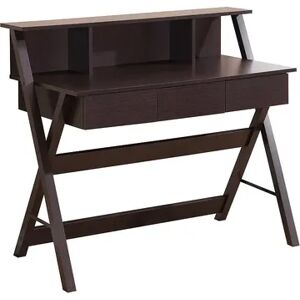 Techni Mobili Fashionable Workstation Computer Desk, Dark Brown