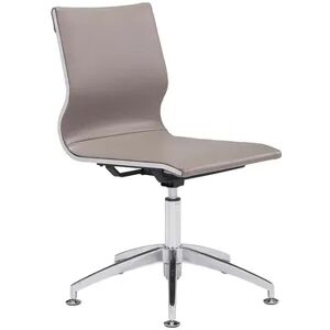 Zuo Modern Faux-Leather Desk Chair, Grey