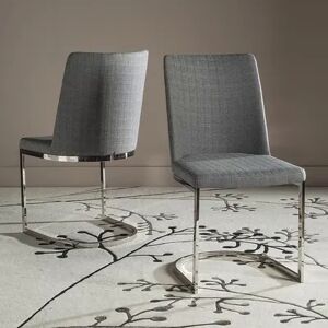 Safavieh Linen Parkston Side Chair 2-piece Set, Grey