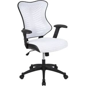 Flash Furniture High Back Mesh Swivel Ergonomic Office Chair, White